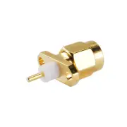 5x SMA 2 hole panel mount male plug Connector & short dielectric and solder post