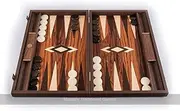 Manopoulos Luxury Palisander Crown Cut 19-inch Backgammon Set