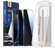 MAGIC JOHN 3rd Gen Upgraded for iPhone 16 Pro Max Privacy Screen Protector 6.9 Inch, 25°Anti-Spy Screen, Shockproof Tempered Glass, Auto Dust-Removal, Bubble Free, Easy Installation, 2 Pack