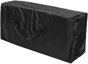 Protective Cover for Cushions, Water-Repellent Garden Cushion Storage Bag, 210D Oxford Fabric Garden Cushions Protective Cover for Garden Cushions, Christmas Tree Cover, Black