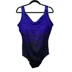 Longitude Swimsuit Women's Plus Size 22W Purple Ombre' Cruise Vacation Beach NWT