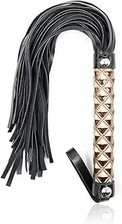 Sm Fun Diamond Pattern Handle Leather Whip Stage Props Game Training Whip Alternative Adult Toys For Couples