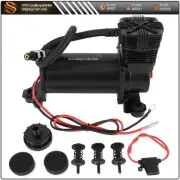 200PSI Air Horn Suspension Kit Black Metal Compressor 12V For Train Horns Kit