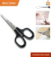 Lightweight Japanese Craft Scissors 4" - Curved Blade, Ultra Sharp & Non-Stick