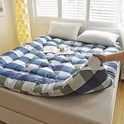 Tatami Floor Mat Foldable Cotton Japanese Tatami Mattress Double Single Japanese Futon Floor Mattress for Outdoor Indoor Camping Guest(D,90 * 200cm(1kg))