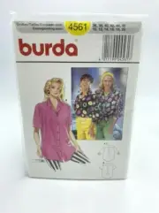 NEW Burda 4561 Sewing Pattern Button Front Blouse Shirt Top 10-20