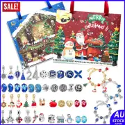 Christmas Advent Calendar DIY Bracelet Charm 24 Days Countdown Calendar Gift Box