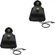 2pcs Leather Dice Bag for Jewelry and Dice Storage Vintage Drawstring Pouch for Organizing Game Accessories Versatile Lightweight Easy to Clean