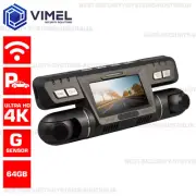 Dual Dash Camera WIFI 64GB Dashcam 4K Ultra HD 2180P Car Security Taxi