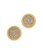 Bloomingdale's Fine Collection Diamond Pave Disc Studs with 14K Yellow Gold Bead Setting, 0.50 tcw