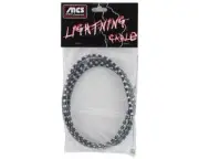 MCS LIGHTNING BRAKE CABLE BMX MTB FIXIE CHECKERED BOARD BLACK AND CHROME