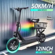 10''/12'' Electric Scooter 1500W 50KM/H Foldable Adult Bike with Seat AU
