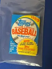 Unopened Sealed Wax Pack 1989 Topps Baseball Cards