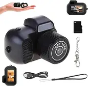 Zoomu Mini Camera Keychain-1080P HD Mini Keychain Camera Portable Micro Cameras with 8 Filters for Indoor/Outdoor Travel Study Recording with Led Flash Light and Hd Screen (8G)