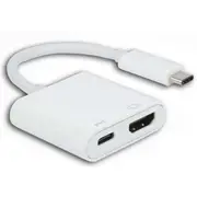 8ware 8WD-CH01 USB Type-C to HDMI Adapter Cable with Type-C Charging Port Up to 60W