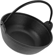 JECOMPRIS Versatile Cast Iron Dutch Oven for Outdoor Cooking Non Stick Hanging Stewpan for Hot Pot Picnic Cookware Family Meals and Easy Cleaning
