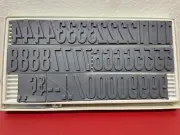 BASE-LOCK Rubber Type Font 3/4" Printing Type, Rubber Stamp, Letterpress F78