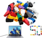 Rj45 Cable Connector Boots Cover | Crystal Heads Protection Cover - Sturdy Protection Rj45 Crystal Heads Jacket, Sturdy Ethernet Network Cable Plug Cover for Workplace