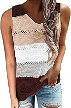 Sweater Vests for Women Long Versatile Sleeveless Vest Top Sweater Vest Plaid