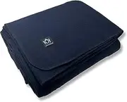 Arcturus Tahoe Wool Bed Blanket | Soft, Breathable Wool Blanket for Year-Round Comfort - Queen Size (90"x 96") | Thick, Washable & Warm (Navy Blue)