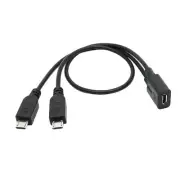 Micro USB Female to 2 Micro USB Male Splitter Cable Wire USB Accessories