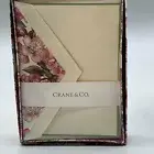 CRANE & CO Invitation Set Of 10 Ecru Cards & 10 Envelopes Pink Blossoms