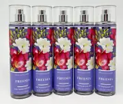 5 BATH & BODY WORKS FREESIA FINE FRAGRANCE MIST SPRAY LARGE 8 OZ HYACINTH MUSK