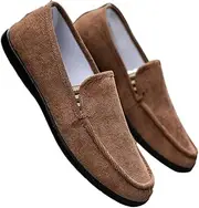 [GHAKKE] Men's Casual Flat Boat Shoes Soft Comfort Breathable Slip-on Loafers Non-Slip Walking Driving Shoes Spring Autumn Fashion Sneakers