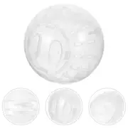 Hamster Ball for Exercise White 10cm Clear Plastic Small Pet Toy