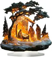 Nativity Decorations - Religious Nativity Set Handmade Nativity Figures For Christmas | Nativity Scene Christmas Table Decorations Festive Christmas Table Decorations Re