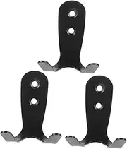 3pcs Stainless Steel Hook Purse Hook Coat Hanger Towel Hook Pool Safety Hook Door Hat Hook Pool Hose Hanger Pool Pole Holder Bolt on Hooks Closet Hooks Outdoor Hook Pole Hook Black