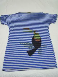 在飛比找Yahoo!奇摩拍賣優惠-丹丹衣坊--海洋風大嘴鳥長版棉衫