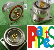 New 7/16 DIN female JACK GOLD Connector METER ADAPTER with flange Panel Mount