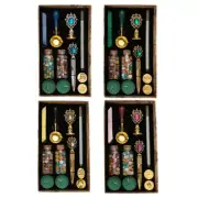 Vintage Wax Seal Stamp Wax Beads Kit for DIY Letter Envelopes Wedding Invitation