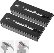 NEEWER 2 Pack 501PL Tripod Fluid Head Quick Release Plate Compatible with MVH500AH 502AH, Camera Mounting Plate with 1/4" and 3/8" Screws, Anti Off Pin for GM001 GM002 GM006 Fluid Heads, QR5