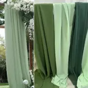 Olive Green Chiffon Fabric By Yard Drape Dress Decoration Handmade DIY Clothing