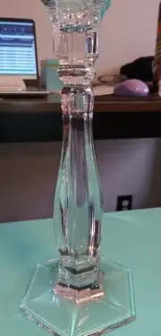 Tiffany & Co Richmond Crystal Candlestick Holder 9.25"