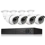 4 Channel Security Camera System 1080P Lite DVR and (4) 2.0MP 1080P Weatherpr...