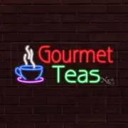 NEW "GOURMET TEAS" w/LOGO 30x12x1 INCH LED FLEX WINDOW/WALL INDOOR SIGN 31220