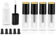 Cositina 5 Pcs 5Ml Frosted Glass Lip Gloss Tubes Refillable Square Empty Lips...