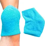 Heel Socks for Dry Cracked Feet Women - 2x Soft Heel Socks,Warm Heel Support Pack Wrap for Foot, Moisturizing Fuzzy Sleep Socks for Dry Heels Overnight