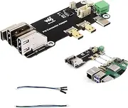 Dual 4K Micro HDMI to HDMI Adapter for Raspberry Pi 5 /Raspberry Pi 4 Model B, Multifunctional HDMI Adapter Easy to Connect HDMI Screens Convert Micro HDMI to HDMI Female,Two Ways Power Supply
