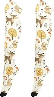 [Caihoyu] Over Knee Tights Socks for Women Lightweight Extra Long Knee Boot Stockings Above Knee Socks for Proms Hedgehog Fox Deer Bird, Hedgehog Fox Deer Bird