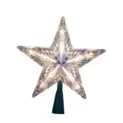 Kurt Adler Star Treetop 10-Light Set, 7-Inch, Clear