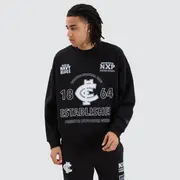 [Nena and Pasadena AFL] Carlton Blues AFL Box Fit Sweater Jet Black