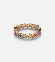 [Suzanne Kalan] Suzanne Kalan Rainbow 18kt gold ring with sapphires Q multicoloured
