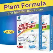 90Pcs Laundry Detergent Sheets Concentrated Detergent Washing Powder Tablets R2