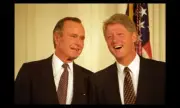 George H W Bush with Bill Clinton PHOTO, Pic Art Print, US President White House
