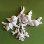 SHABBY CHIC-SWAG CHERUBS ARCHITECTURAL FURNITURE APPLIQUE *EBAY'S LOWEST PRICE