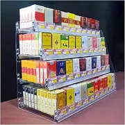 [CARLLEE] Cigarette Showcases Rack, Wall Mounted Cigarette Case, Cigarette Display Holder, Cigarette Display Cabinet, Automatic Cigarette Pusher(57x29x48cm)